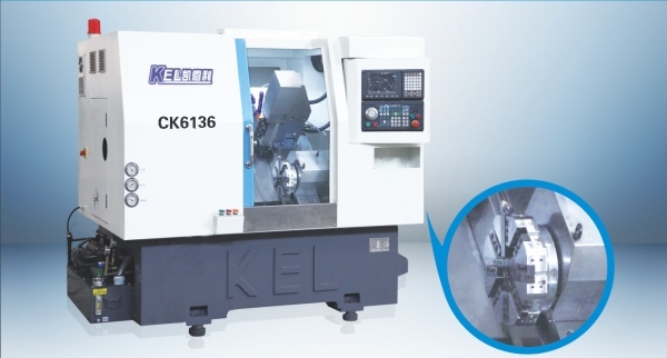 CK6136D-Y∠30斜床身車銑復(fù)合機(jī)(36刀塔+帶Y軸+4側(cè)動力頭+4端動力頭)—高配置